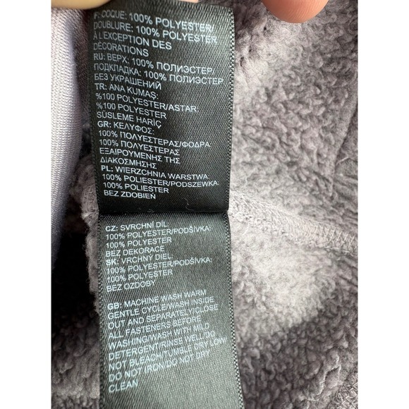 North Face Jacket Womens M Full Zip Sweater Knit Fleece Heather Lilac Purple - Picture 11 of 14